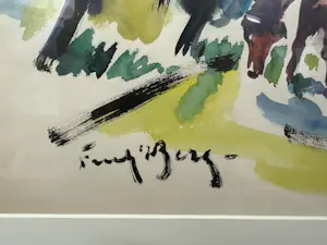 Freek van den Berg - Landschap met paard kopen? Bied vanaf 150!