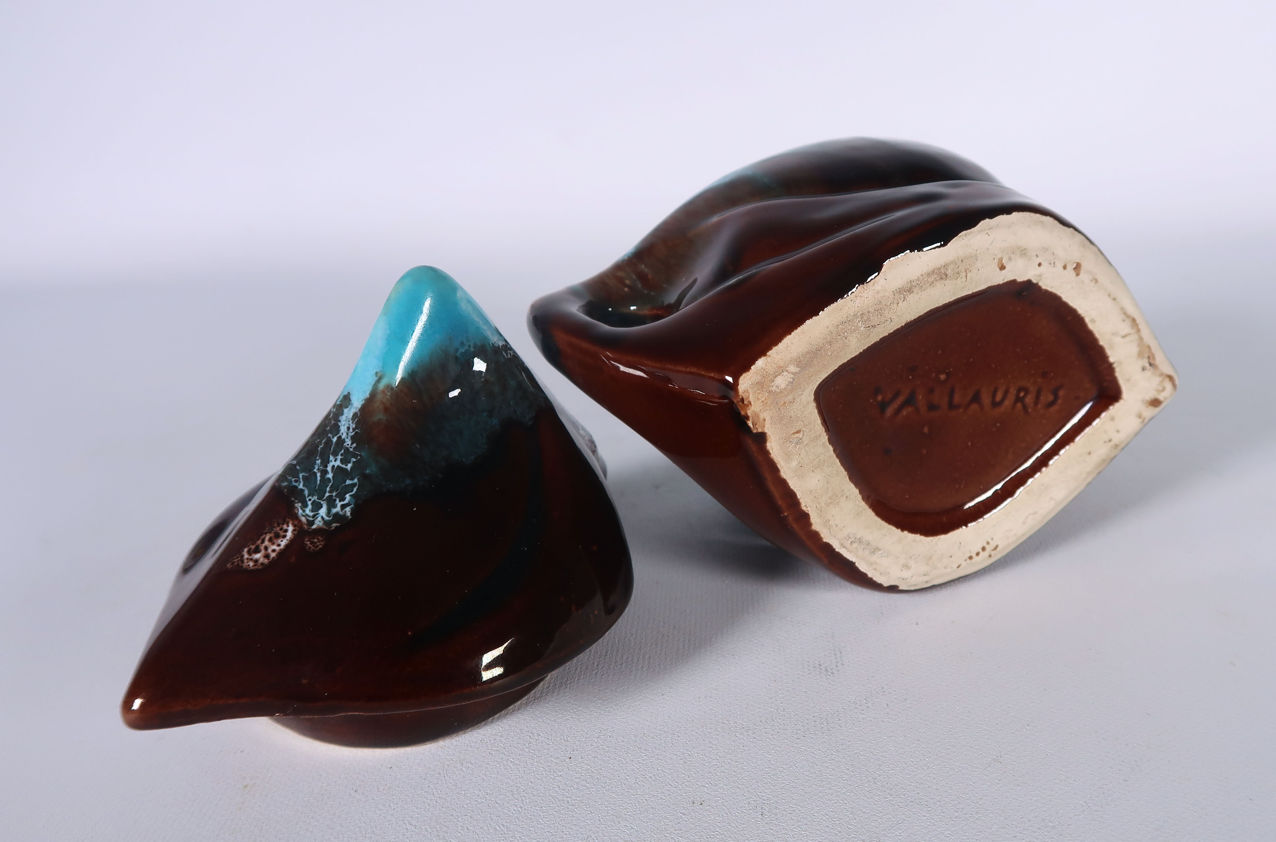 Vallauris Keramiek - Geglazuurd keramiek, Bruin en blauw servies kopen? Bied vanaf 35!