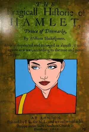 Jan Bollaert - Gemengde techniek op board, Hamlet verkocht voor € 80!