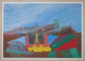 Henri Plaat - Gouache, Zonder titel - Ingelijst (Groot) kopen? Bied vanaf 1!