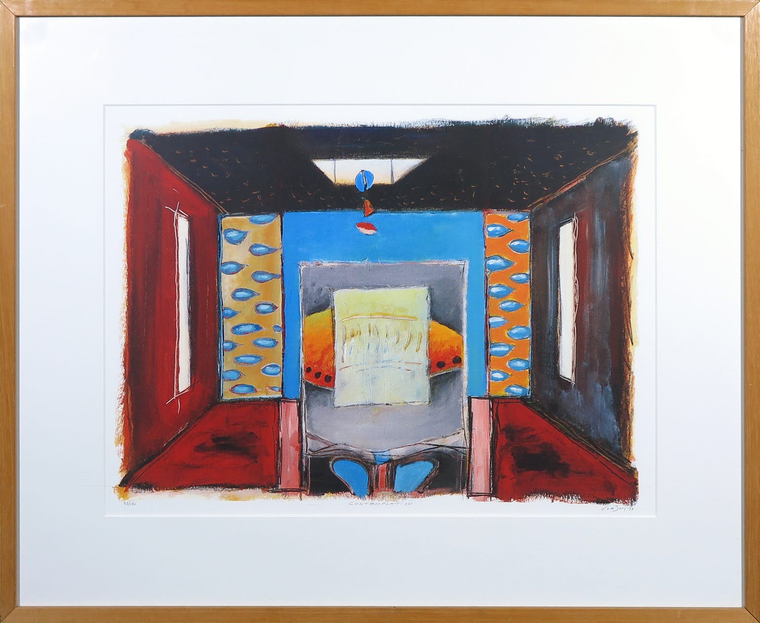 Cor de Jong - Zeefdruk, Contemplation - Ingelijst kopen? Bied vanaf 40!