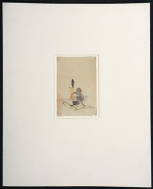 Niet of onleesbaar gesigneerd - Aquarel, Aapje kopen? Bied vanaf 1!