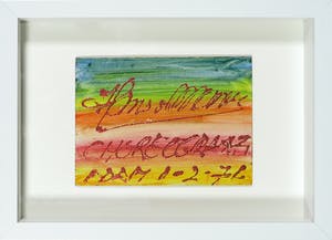 Hans van Manen - Olie- en glitterverf op paneel, Kerstgroet kopen? Bied vanaf 1!