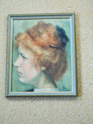 Cornelia Hioolen - Aquarel - Portret Dame kopen? Bied vanaf 45!