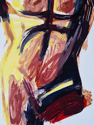 Elizabeth de Vaal - Groot kleuren litho - 1982 - mannelijk torso - zeer kleine oplage (15) kopen? Bied vanaf 68!