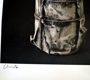 Christo - Wrapped Botlle- prachtige offset van Christo en handgesigneerd kopen? Bied vanaf 280!