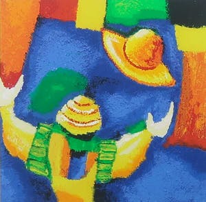 Saskia Bremer - Zeefdruk, Hands on! - Ingelijst kopen? Bied vanaf 10!