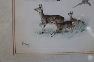George Frederic Rotig - Cerf avec chevreuil et faisan kopen? Bied vanaf 50!
