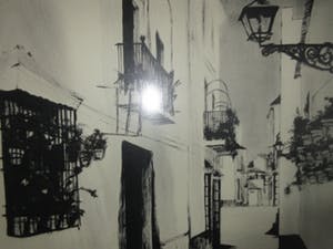 Niet of onleesbaar gesigneerd - Spaans of Zuid-Amerikaans straatje kopen? Bied vanaf 1!