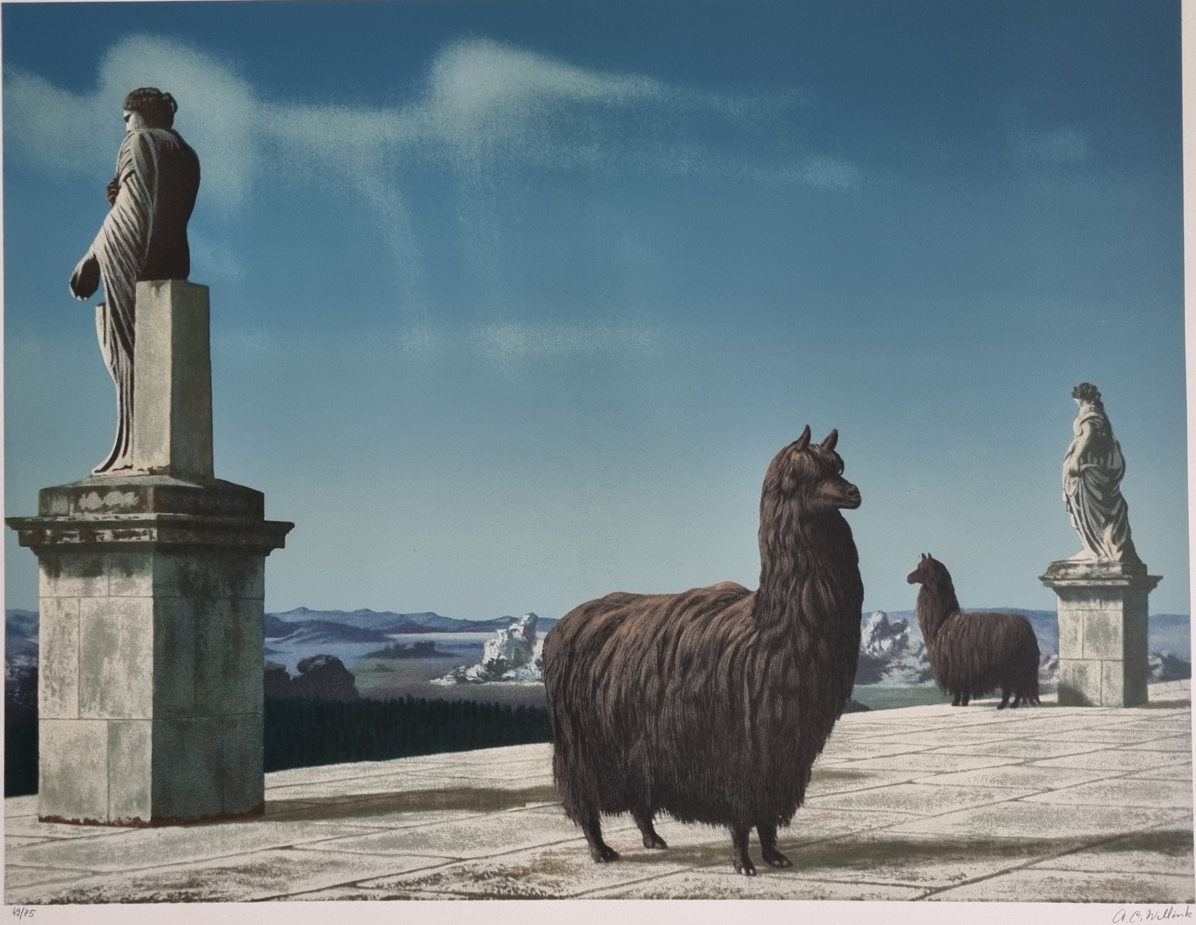 Buy Carel Willink - Lama's op het terras? Bid from 525!