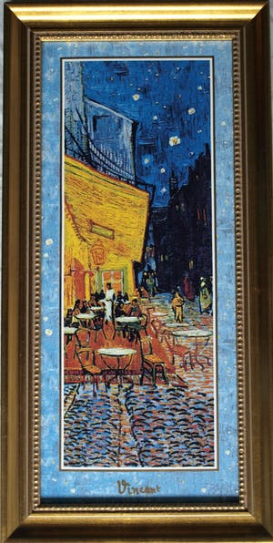 Curiosa - Ingelijste porseleinen wandtegel – Café de Nuit , Vincent van Gogh kopen? Bied vanaf 50!