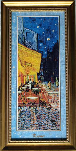 Ingelijste porseleinen wandtegel – Café de Nuit , Vincent van Gogh verkocht voor € 50!