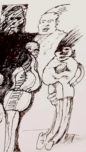 Lucebert - Inkttekening: Diverse personen kopen? Bied vanaf 499!