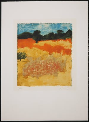 Carlo Mattioli - Zeefdruk/Reliëfdruk, Landschap kopen? Bied vanaf 35!