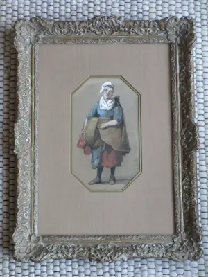 Jan Gerard Smits - Portret van een Vissersvrouw - Gemengde techniek kopen? Bied vanaf 180!