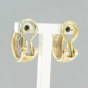 14k geel gouden oorclips met briljant geslepen diamant tot. 0,30ct - F/G - VS/SI kopen? Bied vanaf 810!