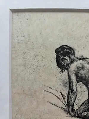 Felicien Rops - Seule. 1908. Ingelijst. kopen? Bied vanaf 89!