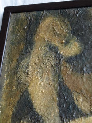 Harry  van der Heyden - Olieverf op jute doek , “Abstracte Naakten” – in originele lijst – 1967 kopen? Bied vanaf 40!