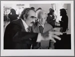 Ad Petersen - foto van Jean Tinguely en Wil Sandberg kopen? Bied vanaf 99!