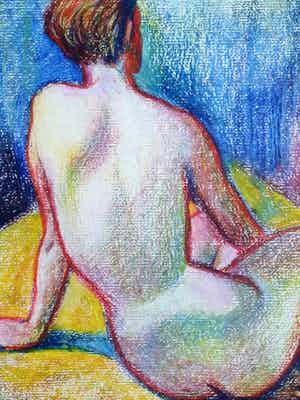 Klaas Pijlman - Naakt. Portret. Vrouw. verkocht voor € 75!