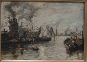 Niet of onleesbaar gesigneerd - Havengezicht Rotterdam kopen? Bied vanaf 10!