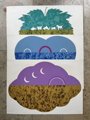 Milvia Maglione - Lot van 3 gesigneerde zeefdrukken uit Prent 190 - oplage 90/190 kopen? Bied vanaf 65!