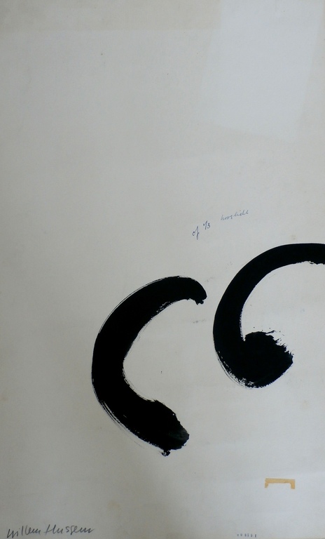 Willem Hussem - ontwerp boek: Voor twee scharren blauwbekken - 1966 verkocht voor € 450!