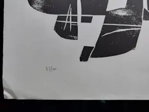 Jo van Dijk - Abstracte compositie kopen? Bied vanaf 75!