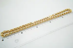 31 - Sierlijk, zo goed als nieuw 14 krt geel gouden Fantasie collier - 51cm lang kopen? Bied vanaf 1560!