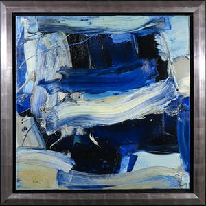 JAS - Olieverf op doek, Blue Eurora II - Ingelijst kopen? Bied vanaf 650!