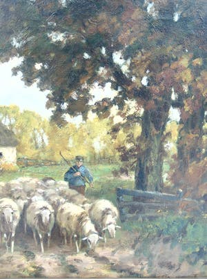 Martinus Josephus Nefkens - Herder met schapen kopen? Bied vanaf 180!