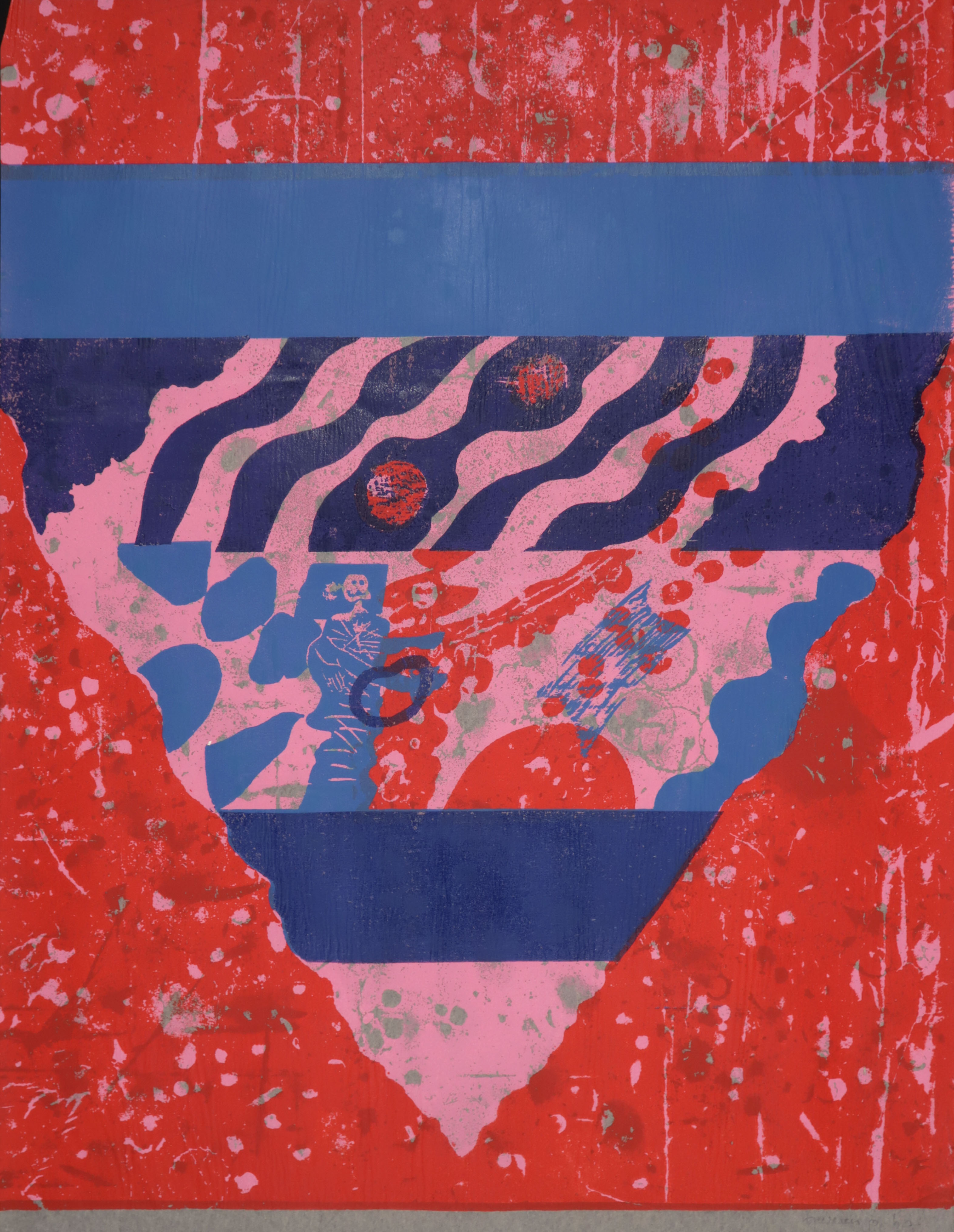 Jef Diederen - Lino op Rijstpapier, Z.T. verkocht voor € 50!