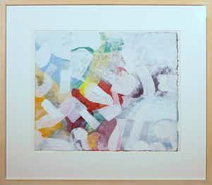 Henri Plaat - Gouache, Zonder titel - Ingelijst verkocht voor € 100!