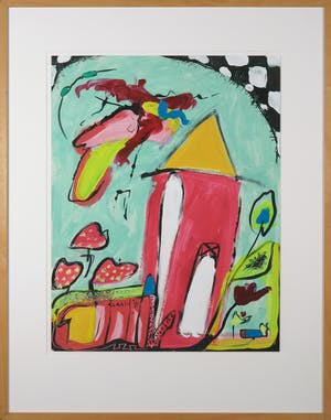 Miriam Slaats - Acryl op board, Aan de kade - Ingelijst kopen? Bied vanaf 150!