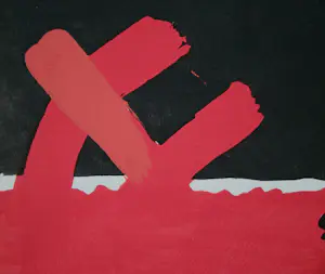 Giuseppe Capogrossi - Surface rouge et noire - Pochoir - 1957 kopen? Bied vanaf 60!