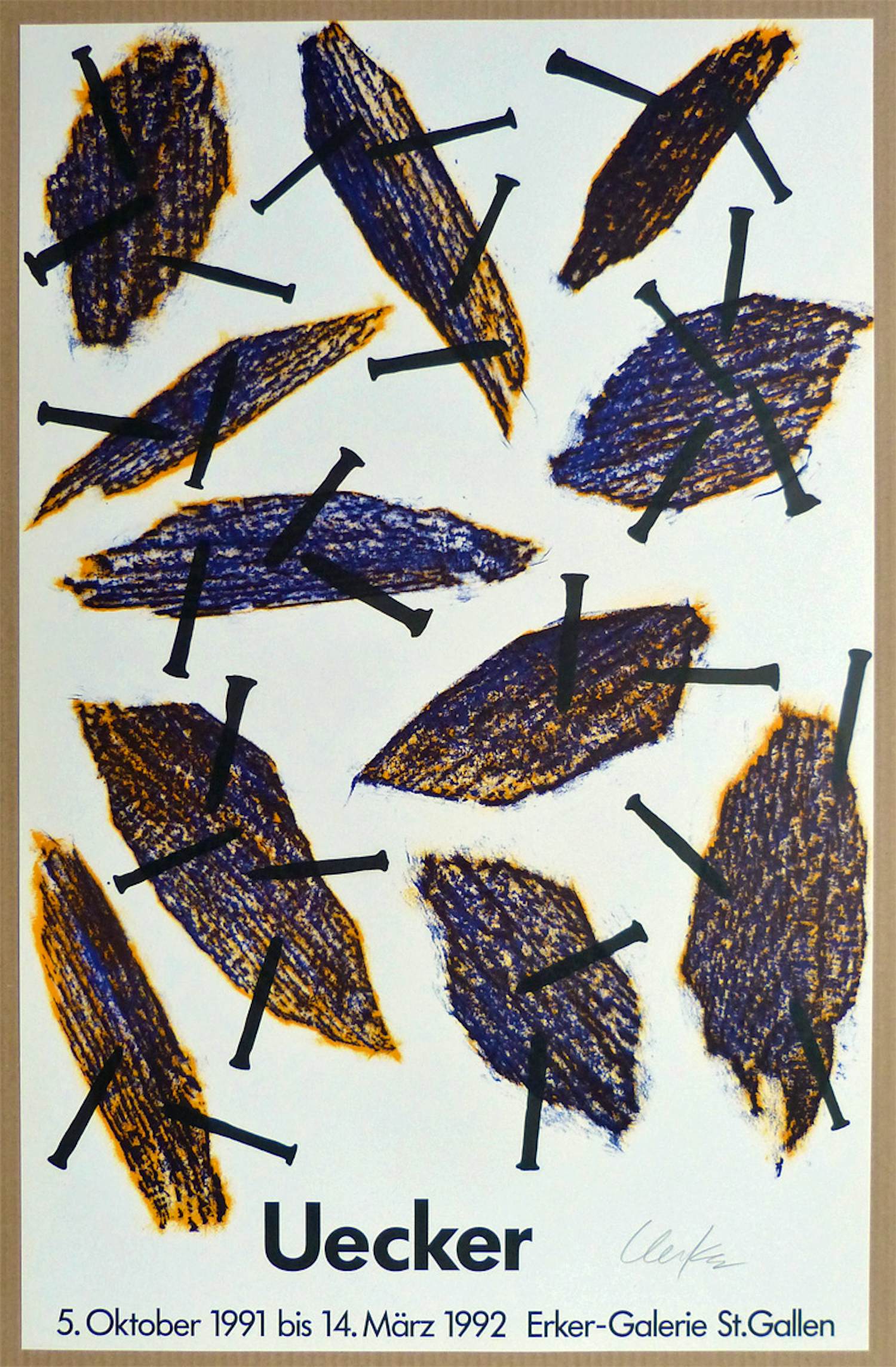 Buy Günther Uecker - handsigniert - Erker Galerie St. Gallen 1991 - Farblithografie? Bid from 250!
