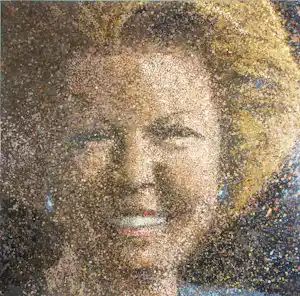 Julio Ghiorzi - Acryl op doek, koningin Beatrix (Groot) verkauft für € 450!