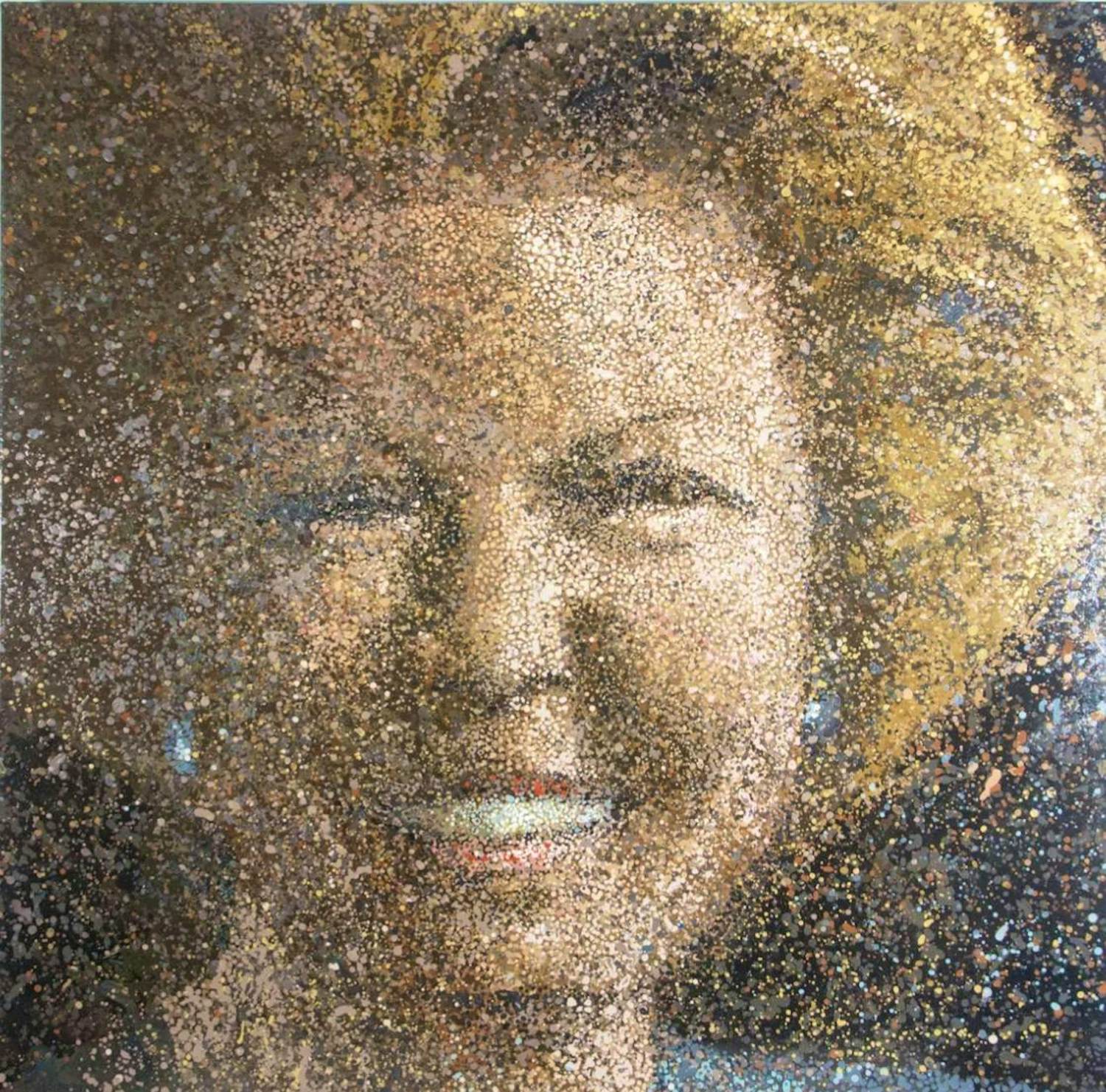 Julio Ghiorzi - Acryl op doek, koningin Beatrix (Groot) verkocht voor € 450!