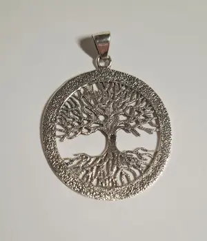 Nieuwe zilveren hanger Levensboom groot formaat . kopen? Bied vanaf 50!