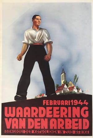 Curiosa - 2 x Vintage Affiche uit de oorlogsjaren - thema: 'Arbeid' - 1944 kopen? Bied vanaf 20!