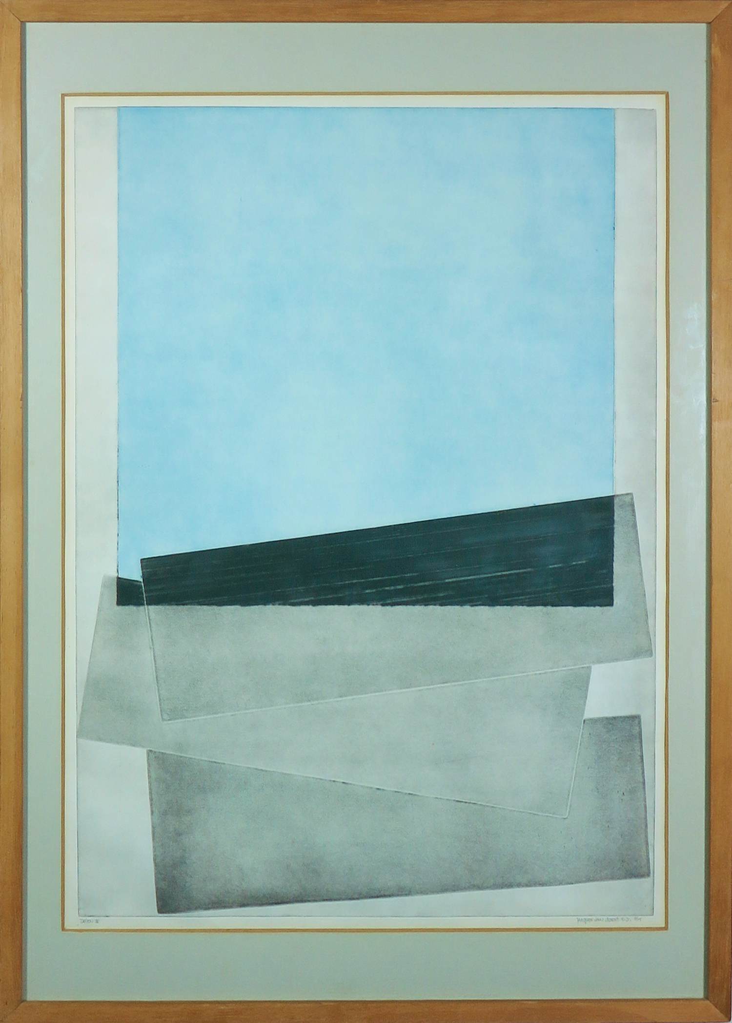 Jacques van Dorst - Ets op papier, Delen II - Ingelijst kopen? Bied vanaf 60!