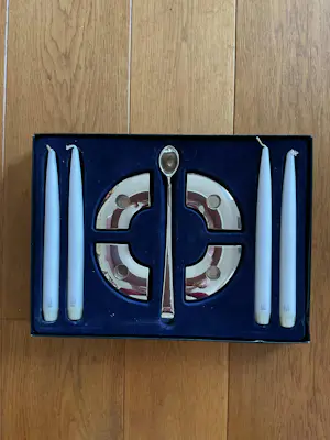 Koninklijke Van Kempen & Begeer - design kandelaars met kaarsen in doos. kopen? Bied vanaf 30!