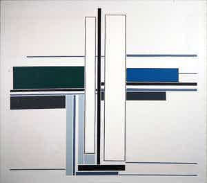 Cornelis Verkley - Olieverf op doek, Compositie Zeilschip - (Groot) verkocht voor € 1!