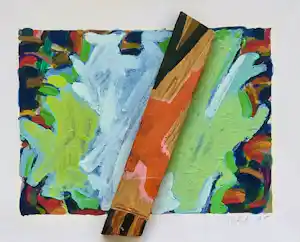 AcheterEric Verhal - zonder titel- collage met houten lat? Enchérissez de 95!