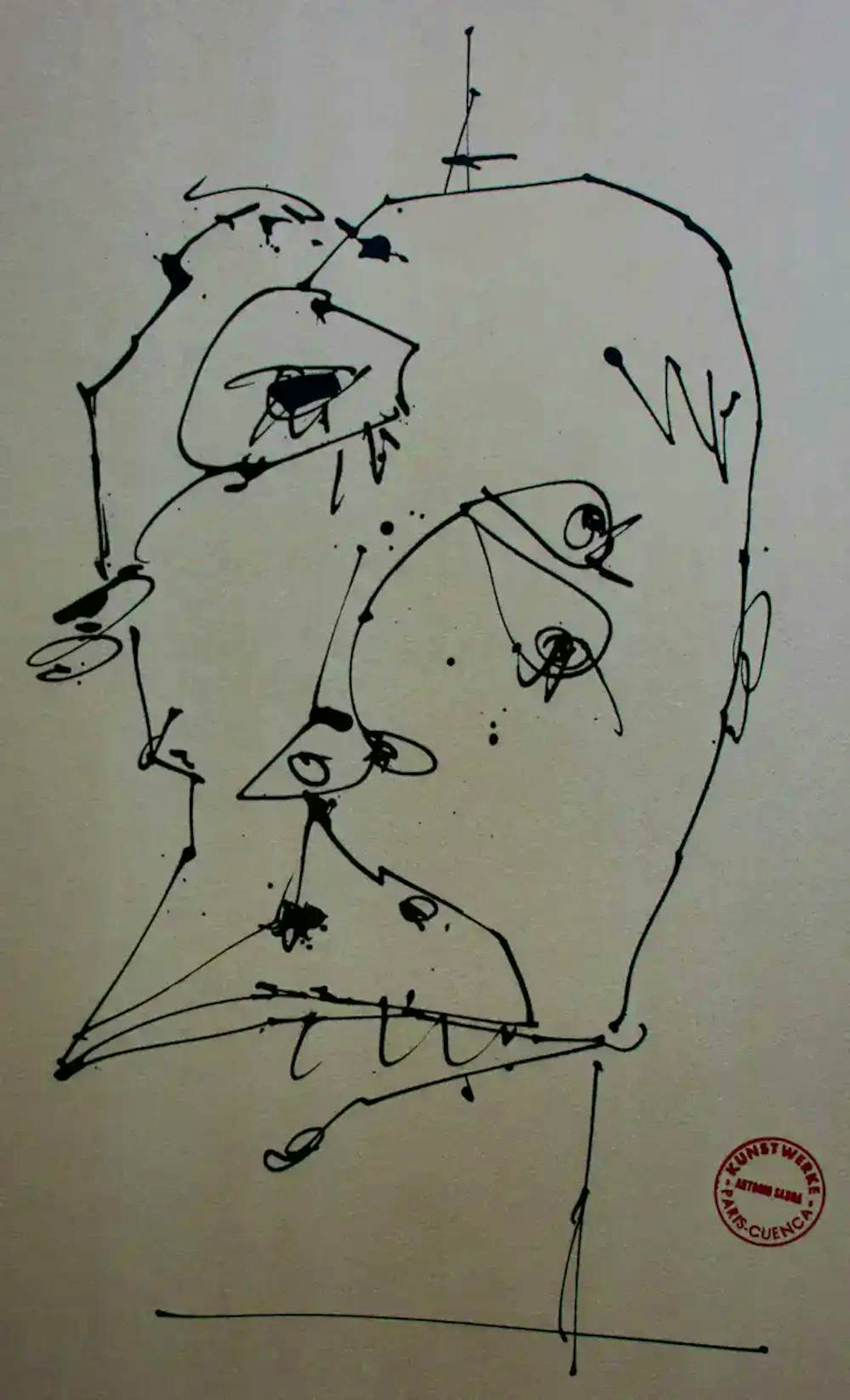 Antonio Saura - Map: Vier maskers bij zelfportretten van Antonio Saura / Quatro Mascaras kaufen? Bieten Sie von 895!