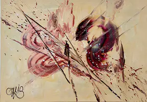 Caroline Vis - "The Clash II" (2014) | Acryl op doek (70x100) met certificaat van echtheid kaufen? Bieten Sie von 1!
