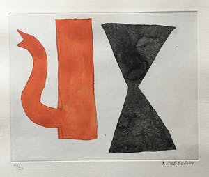 Klaas Gubbels - ets met aquarel ingekleurd ‘Soestdijk’ - 2014 kopen? Bied vanaf 275!