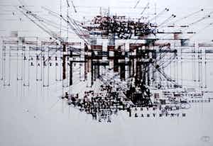 Gerti Bierenbroodspot - Litho: Labyrinth - 1975 verkocht voor € 75!