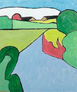 Paul Overhaus - Olieverf op board, Koolzaad II - Ingelijst kopen? Bied vanaf 50!