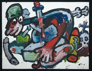 Peter Klashorst - Acryl op papier, Zonder titel kopen? Bied vanaf 50!